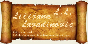 Lilijana Lavadinović vizit kartica